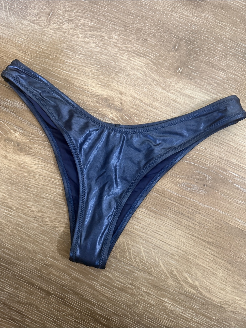 Bond Eye blue metallic bikini bottom size M